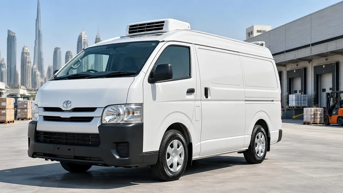1-Ton Chiller Van for rent in Dubai, 0°C to +5°C temperature range