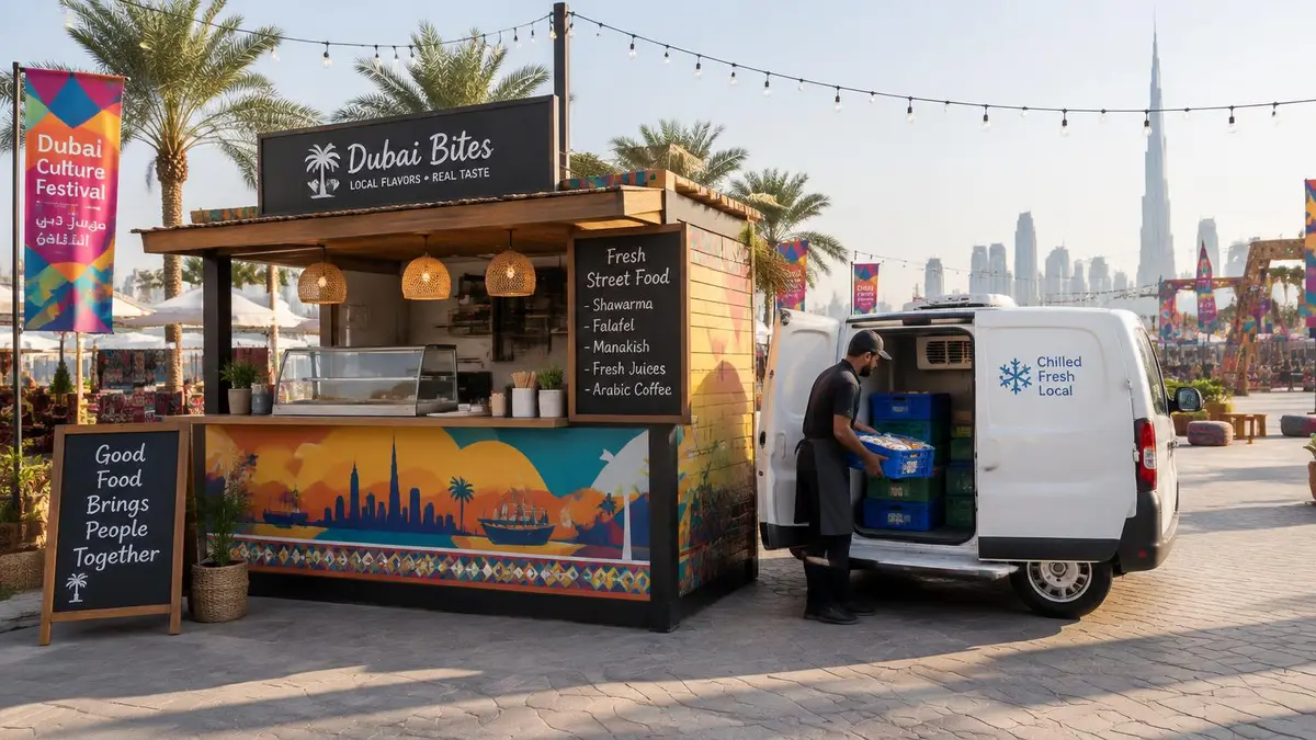 Global Village Street Food Kiosks: Daily Cold Supply Guide