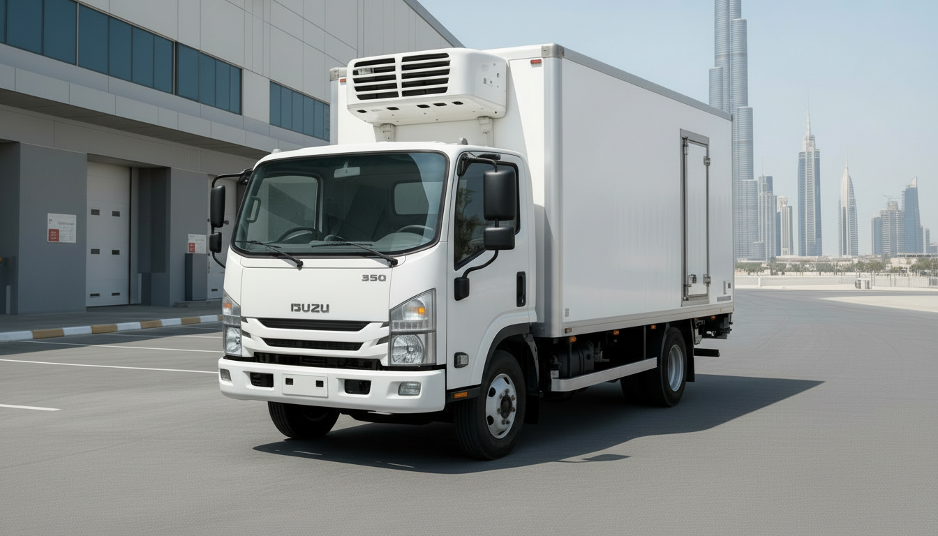 3-Ton Refrigerated Truck for rent in Dubai – -5°C to +5°C temperature range